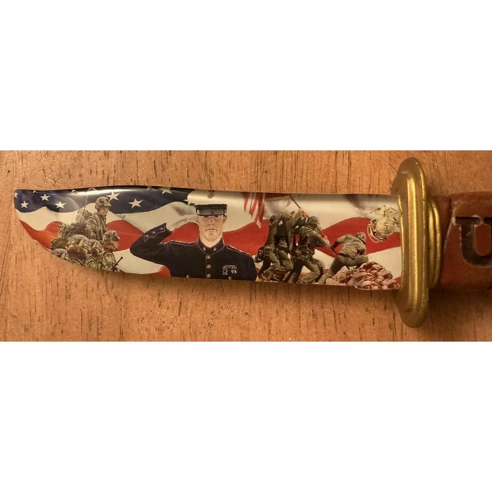 Vintage Hamilton Company U.S.M.C. KA-BAR Knife Leather Grip Limited Edition Rare